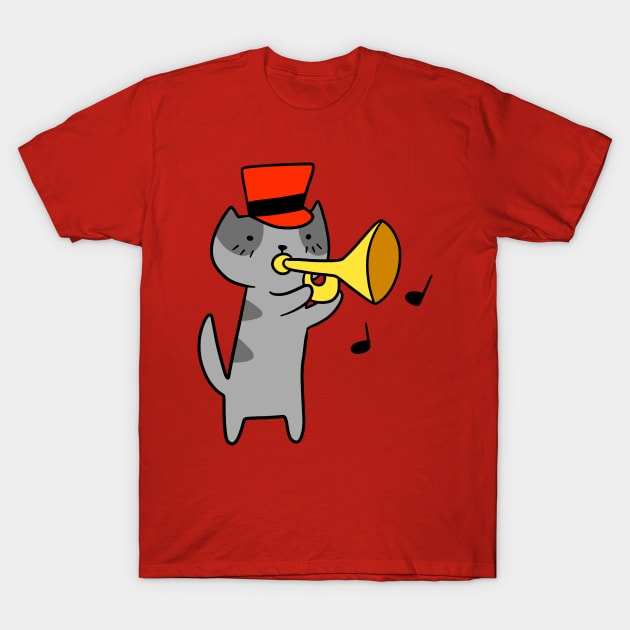 Trumpet Cat T-Shirt by saradaboru